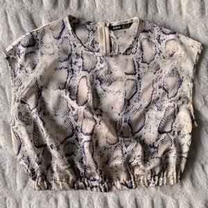 Crop Top Snake Print